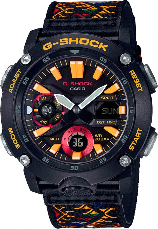 Наручные часы CASIO G-SHOCK GA-2000BT-1A (+1 дополнительный ремешок) Limited Edition